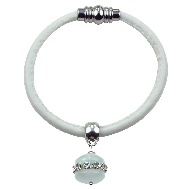 Edelstenen armband Cat's Eye White Bling