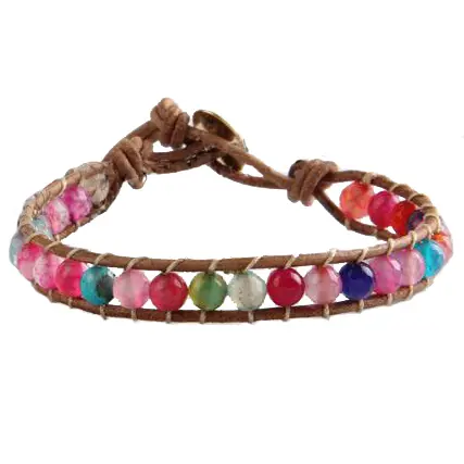 Edelstenen armband Wrap Agate Mix
