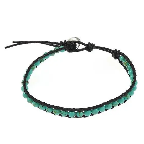 Edelstenen armband Wrap Turquoise Green