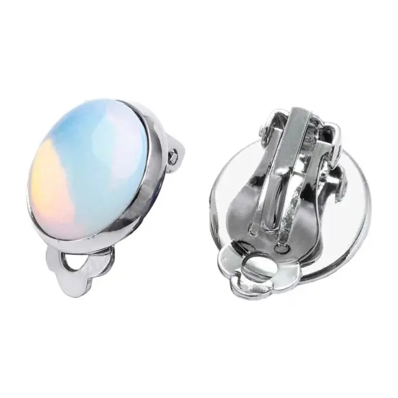 Edelstenen clips oorbellen Sea Opal Clips