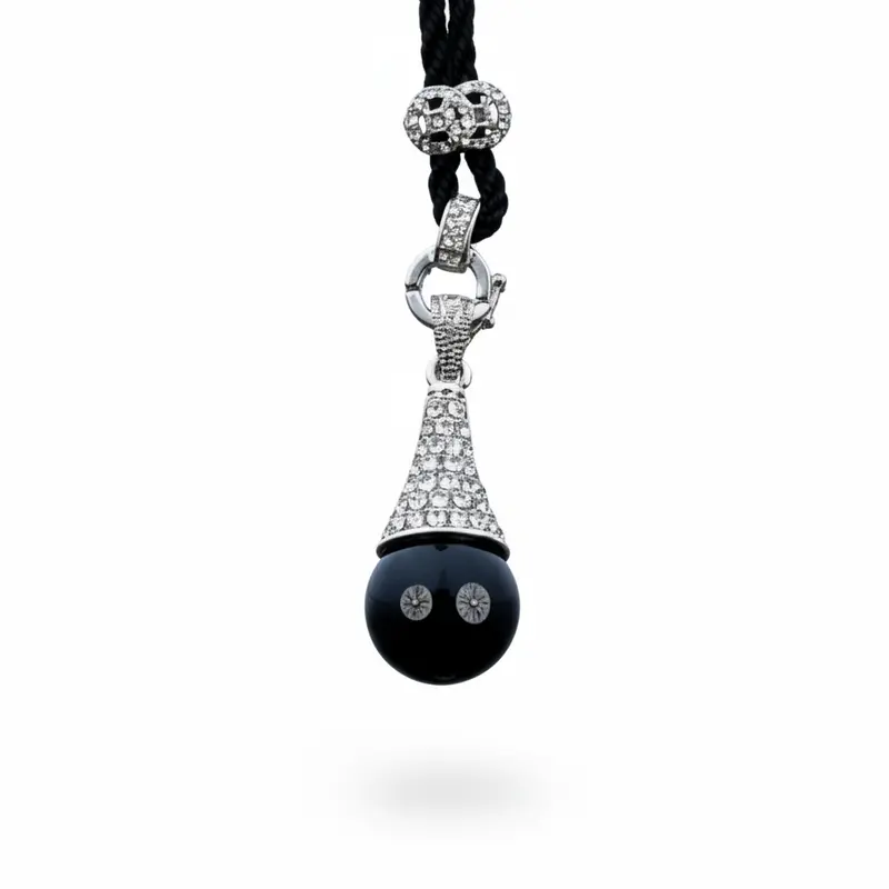 Edelstenen ketting Black Agate Bling