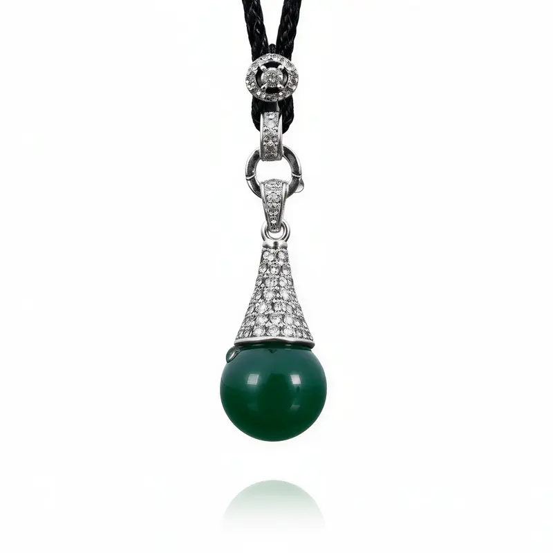 Edelstenen ketting Green Agate Bling