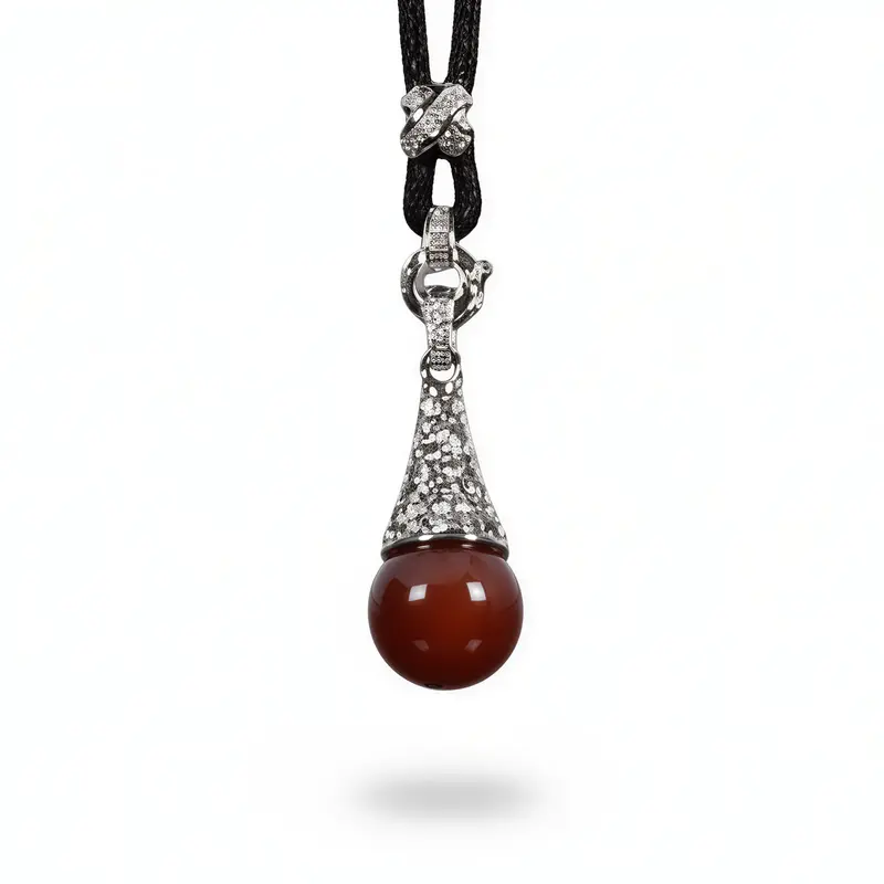 Edelstenen ketting Red Agate Bling
