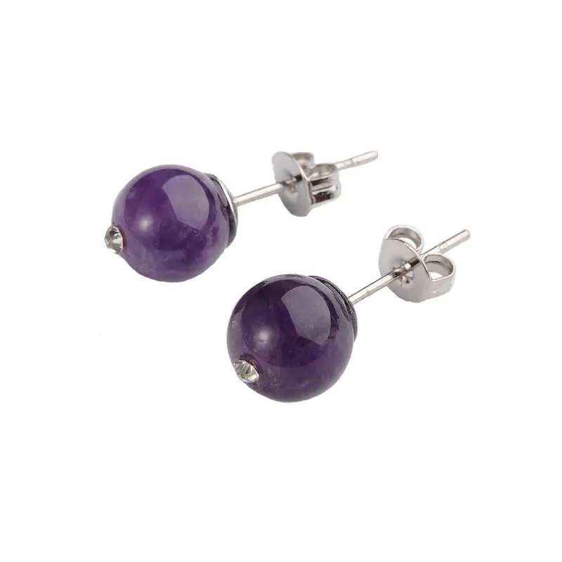 Edelstenen oorbellen Bling Amethyst