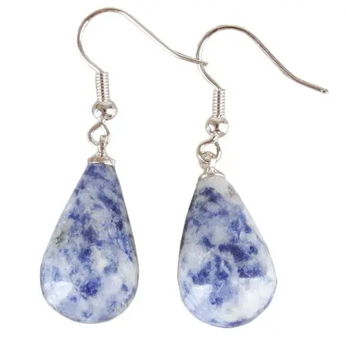 Edelstenen oorbellen Blue Spot Big Drop