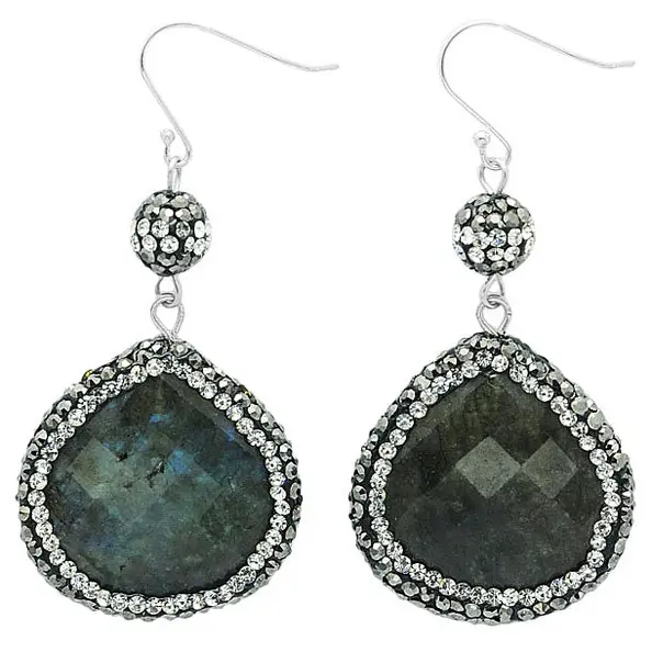 Edelstenen oorbellen Bright Labradorite