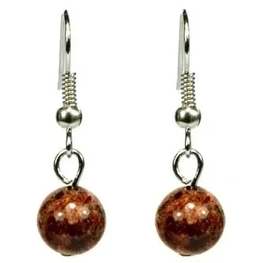 Edelstenen oorbellen Dangling Leopard Jasper