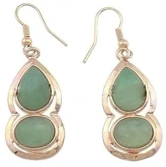 Edelstenen oorbellen Green Aventurine Gold