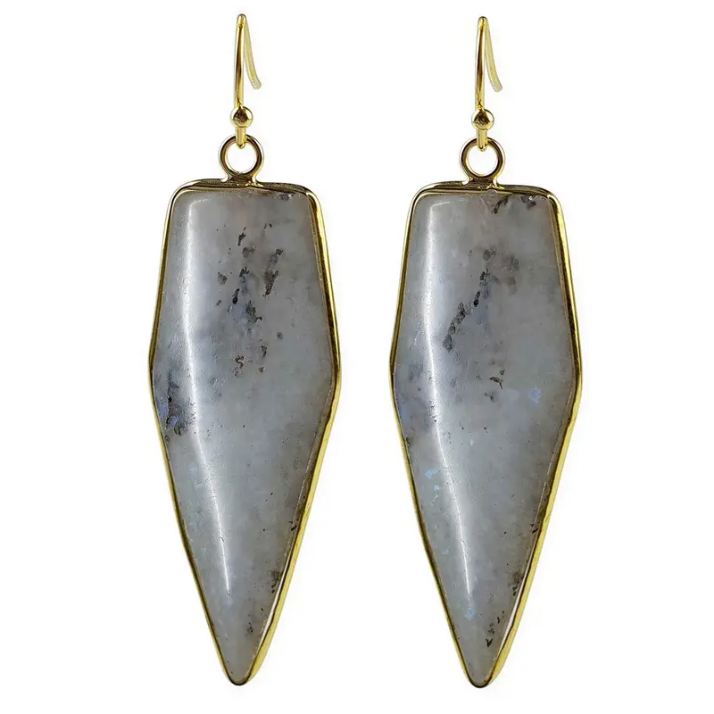 Edelstenen oorbellen Labradorite Seta