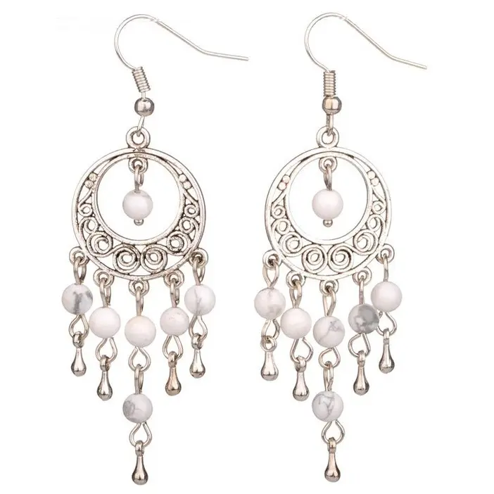 Edelstenen oorbellen Oriental Howlite