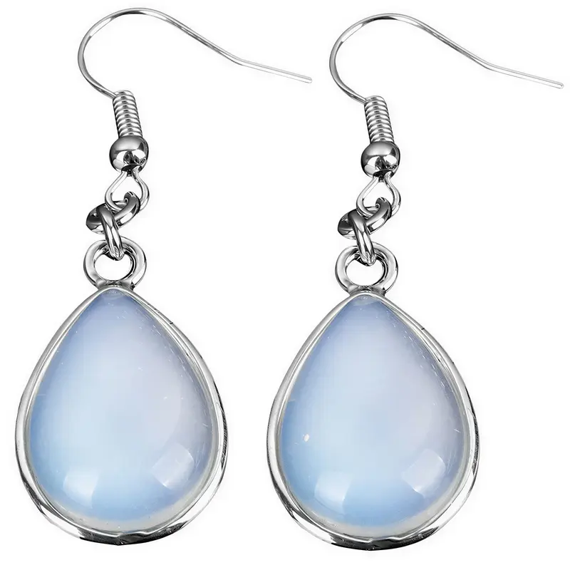 Edelstenen oorbellen Sea Opal Teardrop
