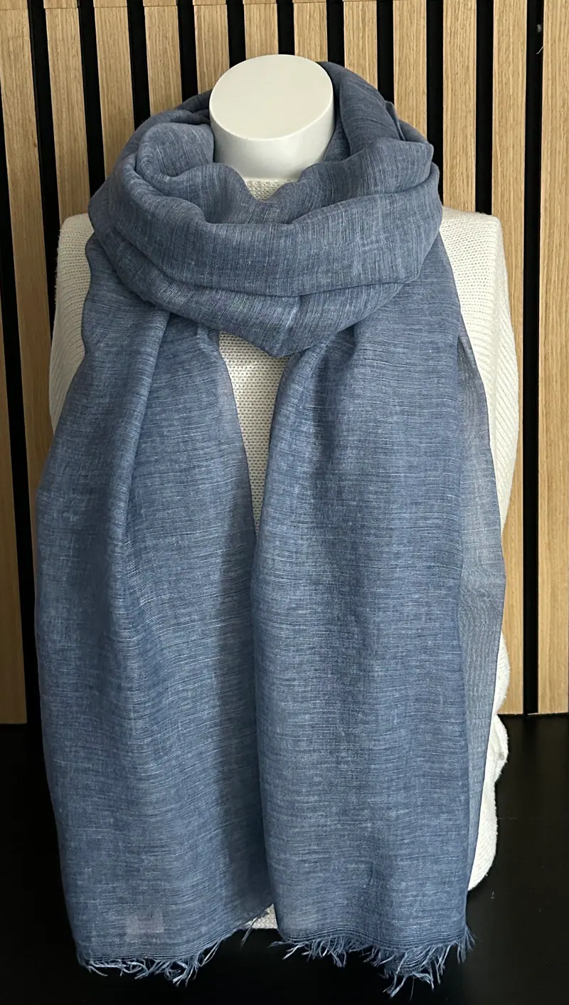 Effen sjaal denim