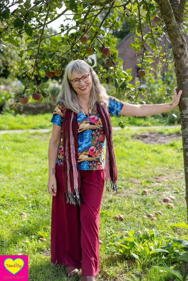 Elin top -viscose- cowboy