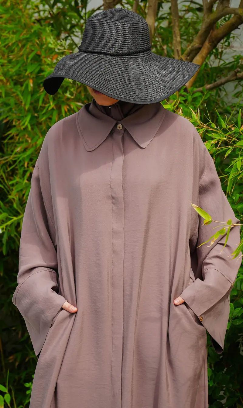 Elisa Lyocell Blouse Dress PLUM