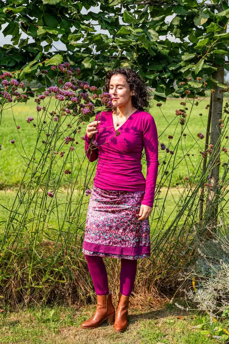 Elvira skirt Velvet- purple winter