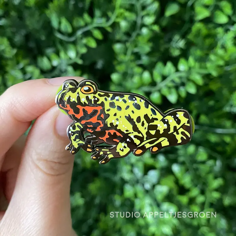 Enamel pin | Fire-bellied toad