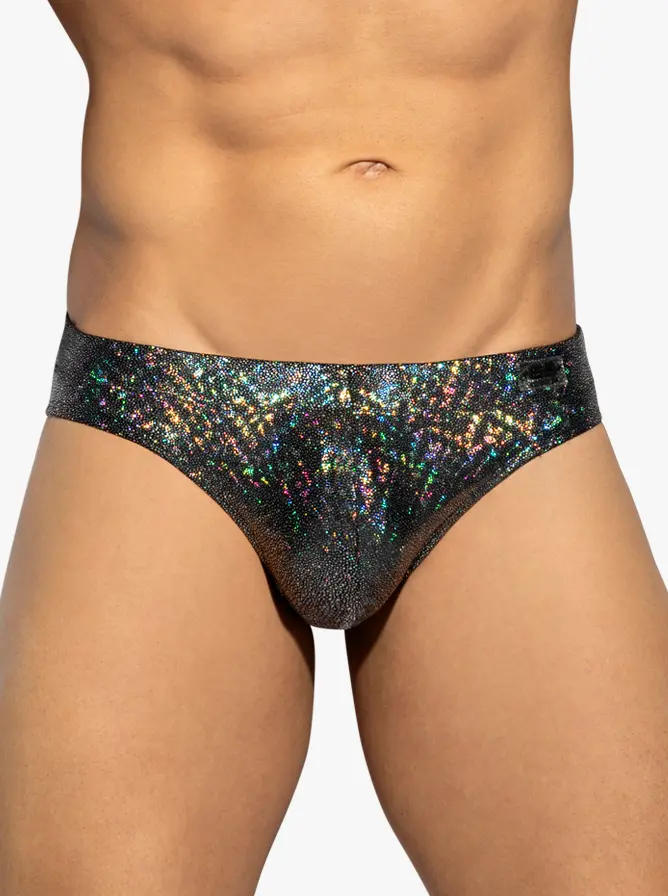 ES Collection 2309 Glitter Swim Brief Black