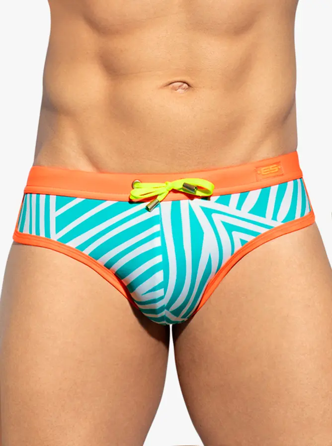 ES Collection 2318 Uganda Double Side Swim Brief Turquoise