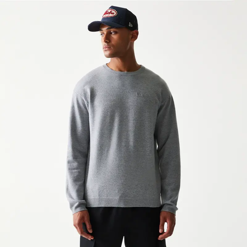 Essential Knit Sweater New Era Grey