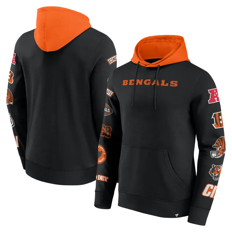 Fanatics - NFL - Colorblock Badge Fleece Hoodie - Cincinnati Bengals