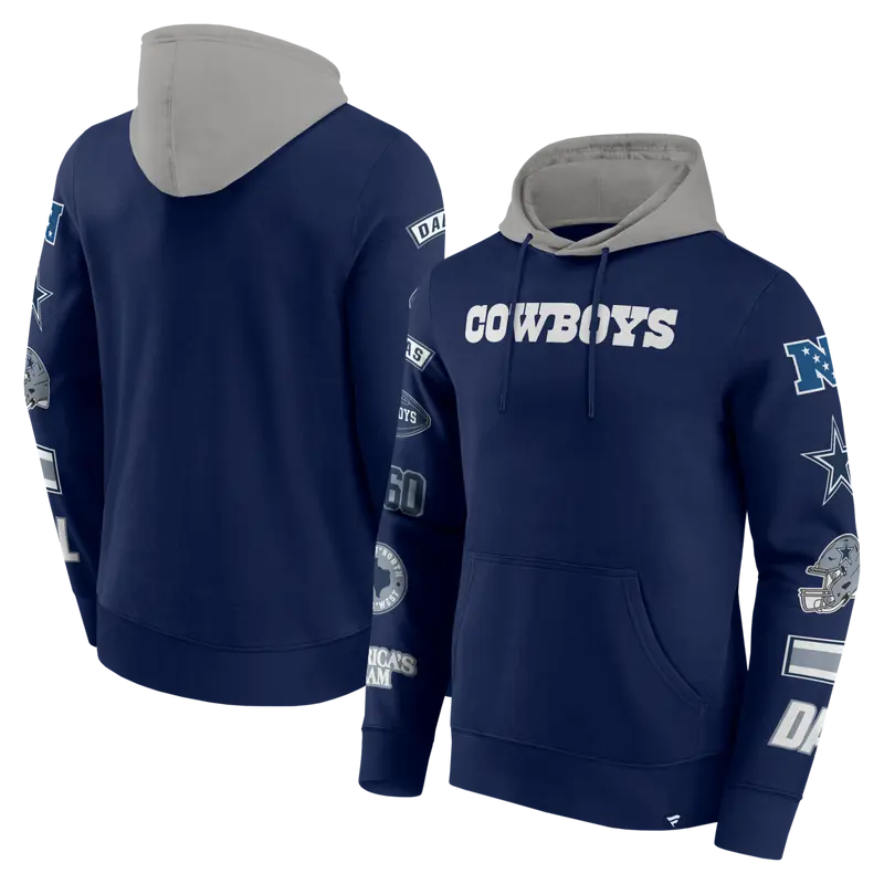 Fanatics - NFL - Colorblock Badge Fleece Hoodie - Dallas Cowboys