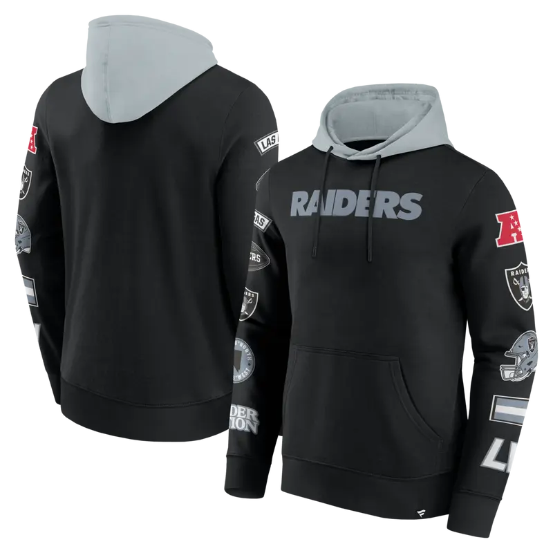 Fanatics - NFL - Colorblock Badge Fleece Hoodie - Las Vegas Raiders