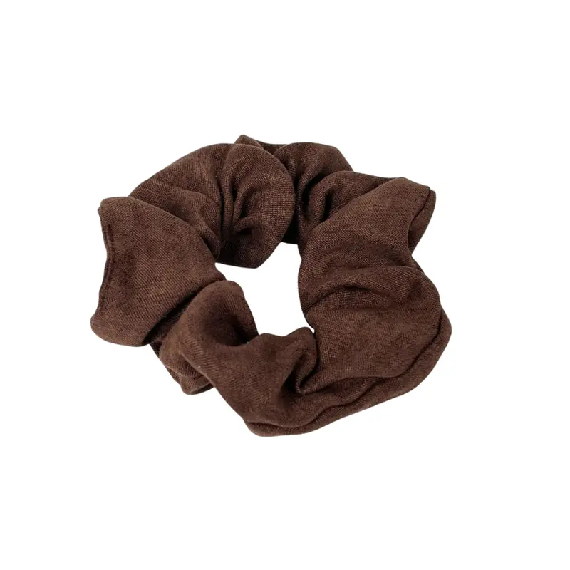 Faux Suède Chocolate Scrunchie