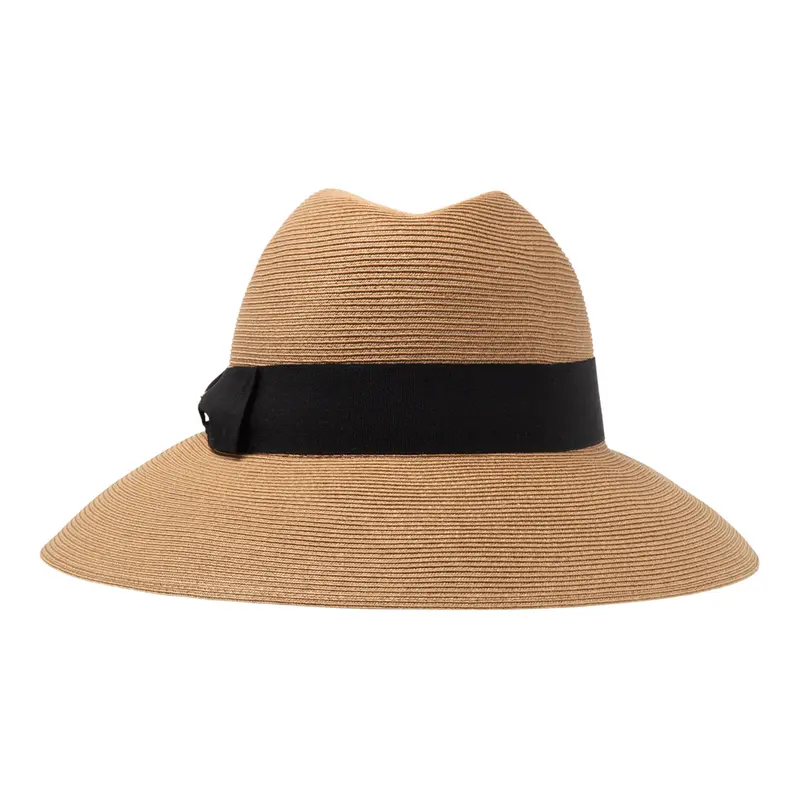 Fedora hat - Cien - Camel with black trimming