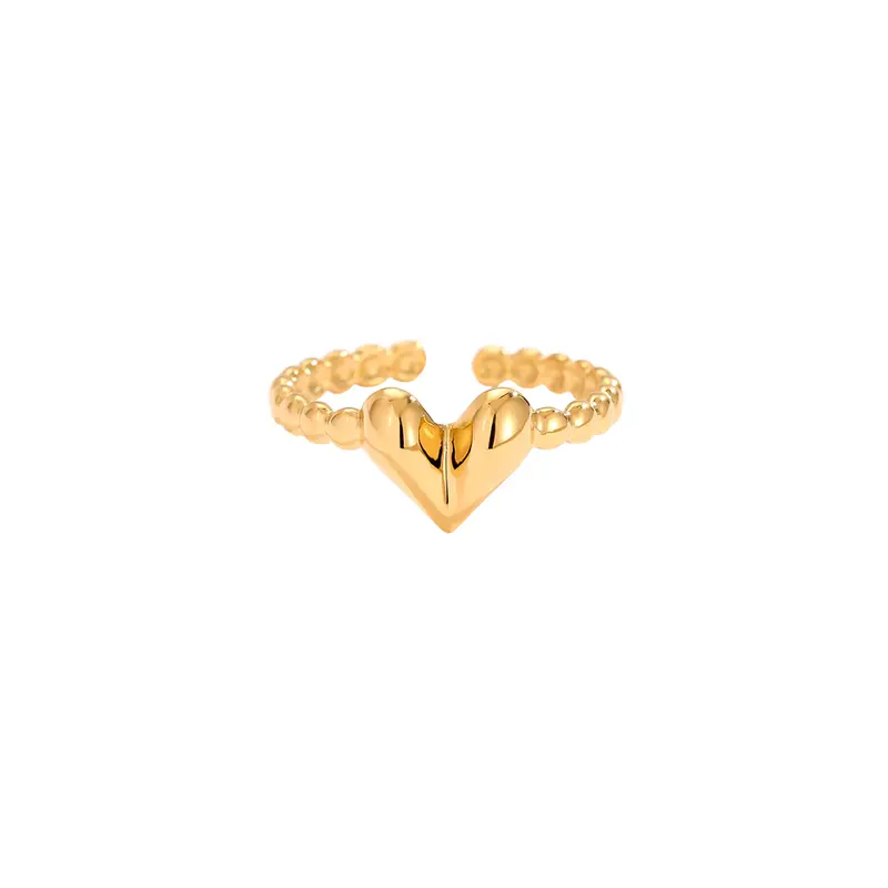 Fine Heart Ring Goudkleurig