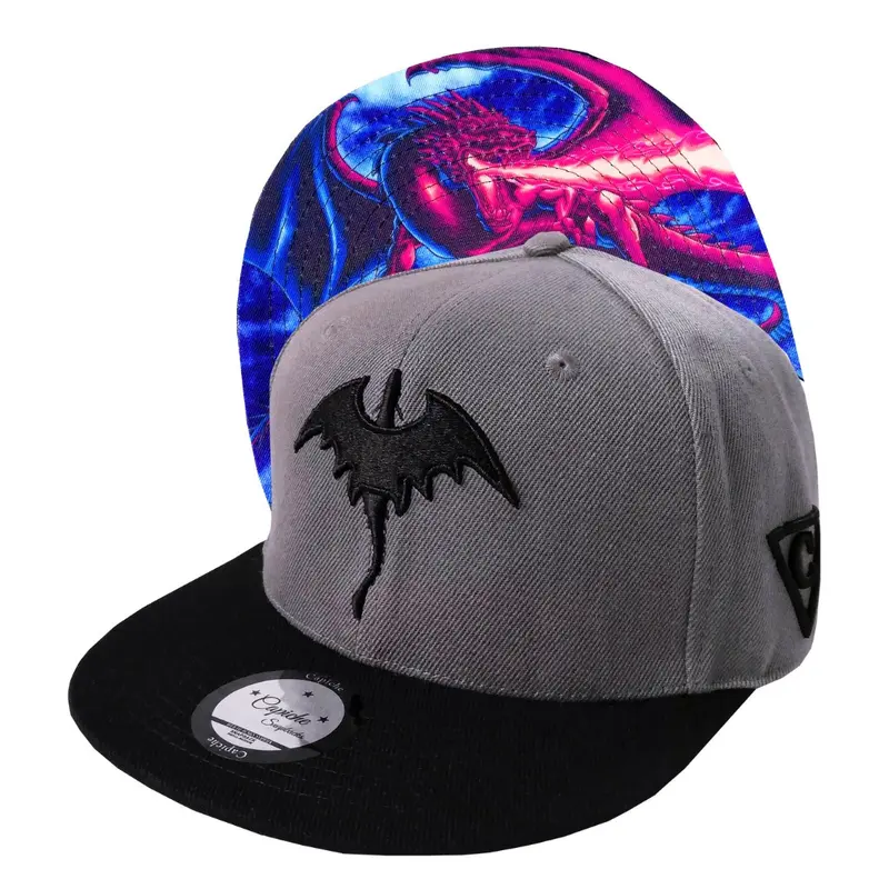 Fire Dragon Snapback - Grey/Black
