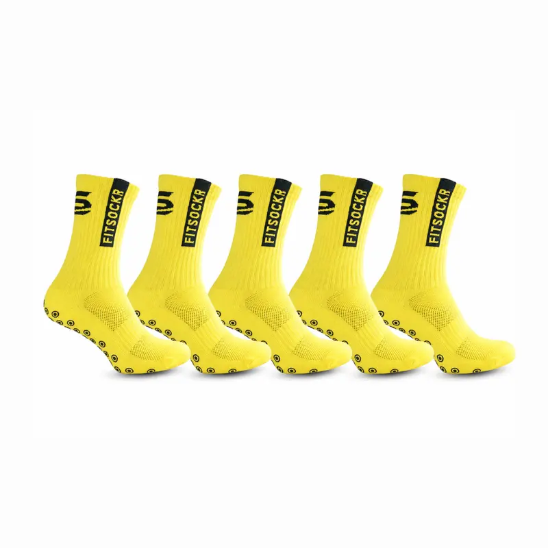 FitSockr Gripsokken One - Geel - 5 paar