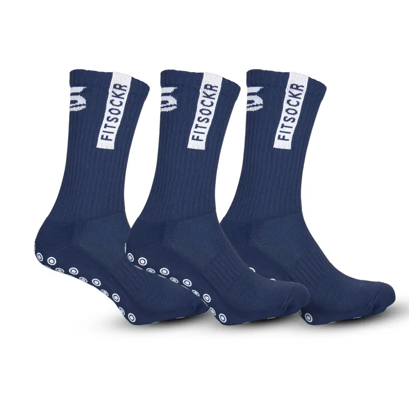 FitSockr Gripsokken One - Marine Blauw - 3 paar