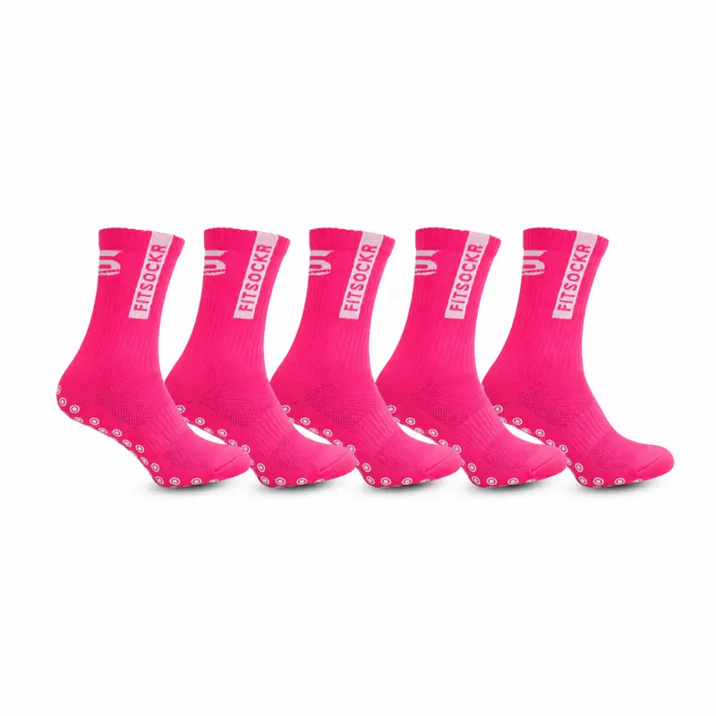 FitSockr Gripsokken One - Roze - 5 paar