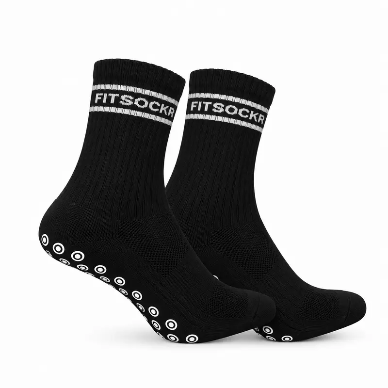 FitSockr gripsokken V2 Stripe - Zwart - 2 Paar