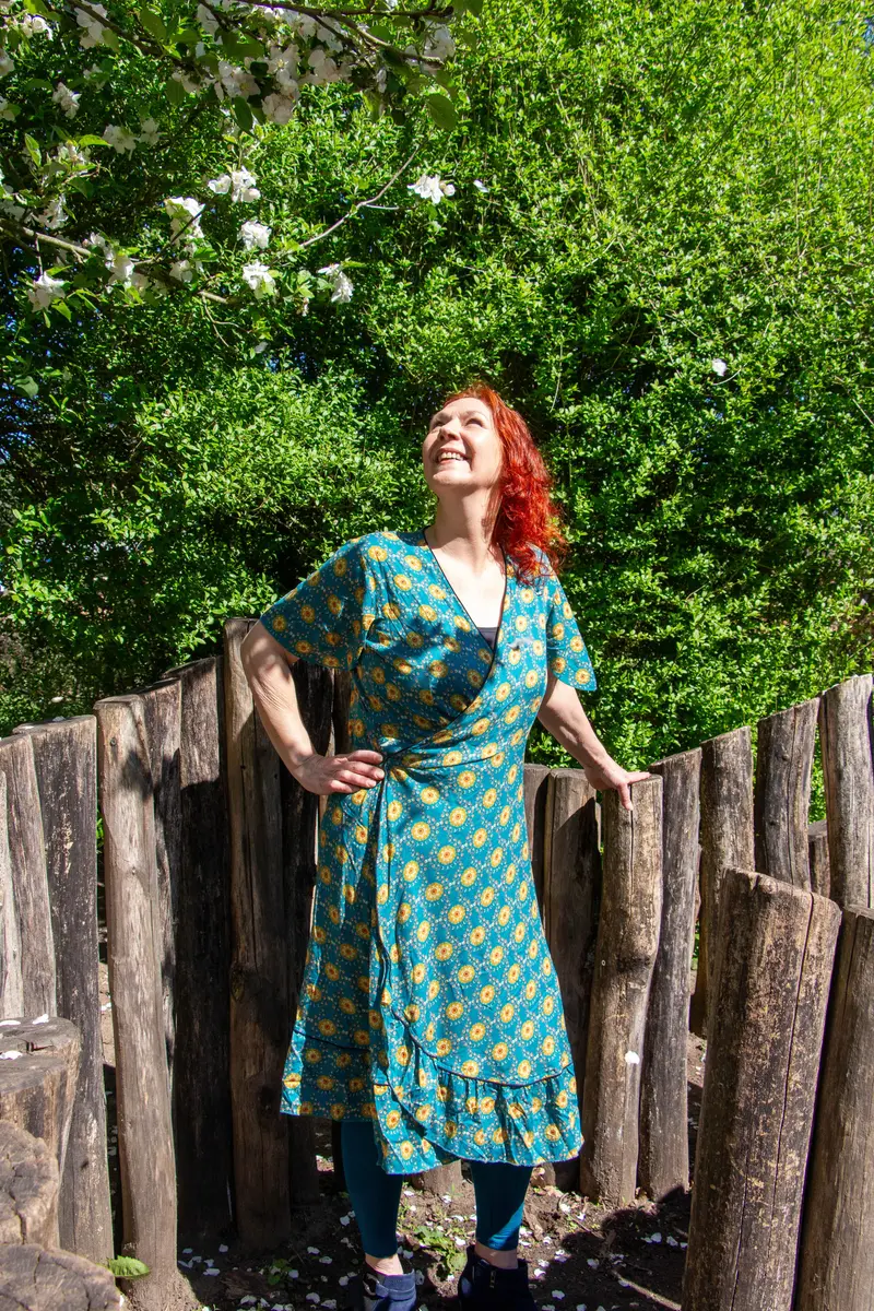 Flamenco overslag jurkje rayon - kira