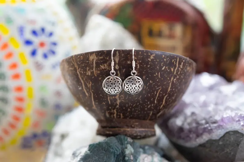 Flower of Life- sterling silver earrings