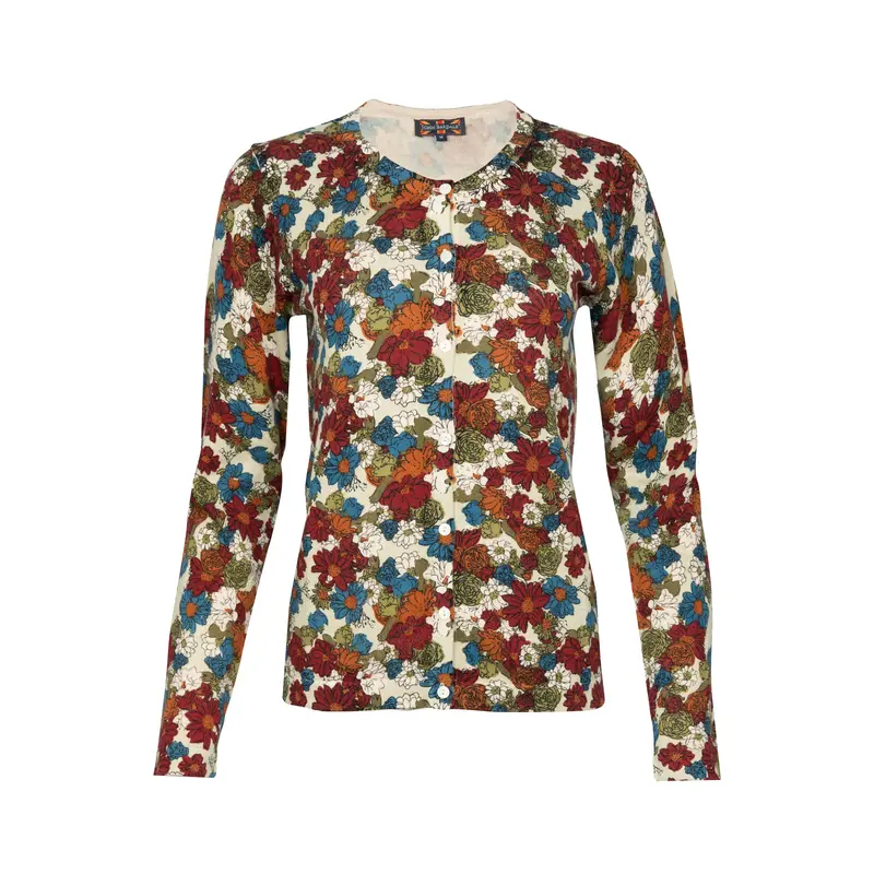 Flower printed cardi