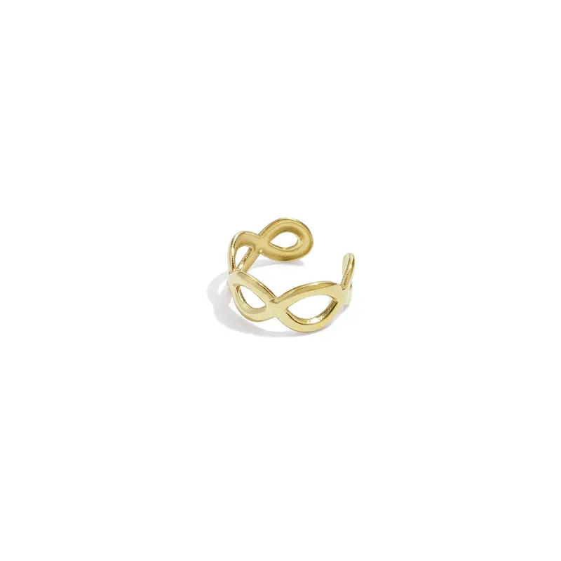 Flowing Lines Ear Cuff Goudkleurig