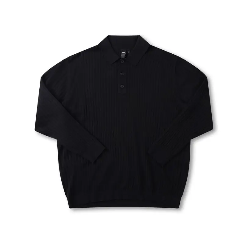 Former Franchise LS Knit Polo Black