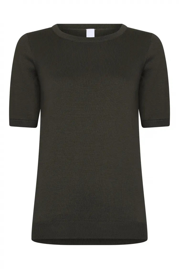 Gebreid | top | Halflang | katoen breisel | Kie | Army Green