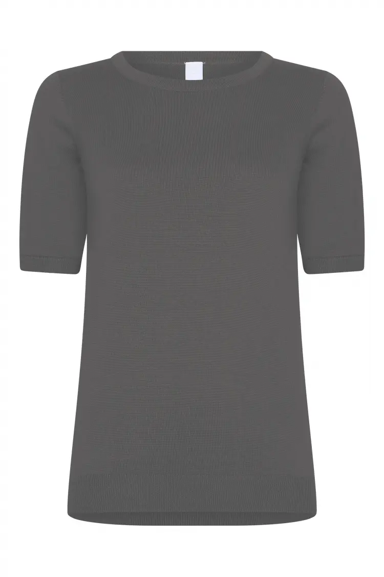 Gebreid | top | Halflang | katoen breisel | Kie | Grey Knit