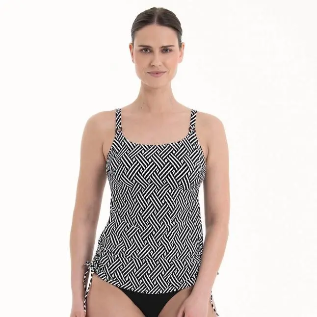 Geometric Tile Prothese Tankini Top 6577-1