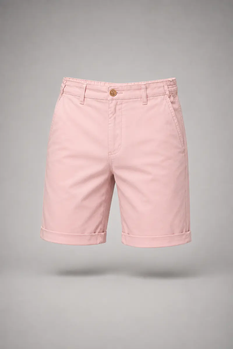 Getailleerde zomershort voor heren – lichte polyester twill, casual pasvorm
