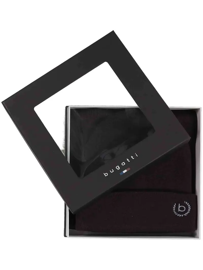 Giftbox sjaal en muts heren Bugatti - 630211 - blauw