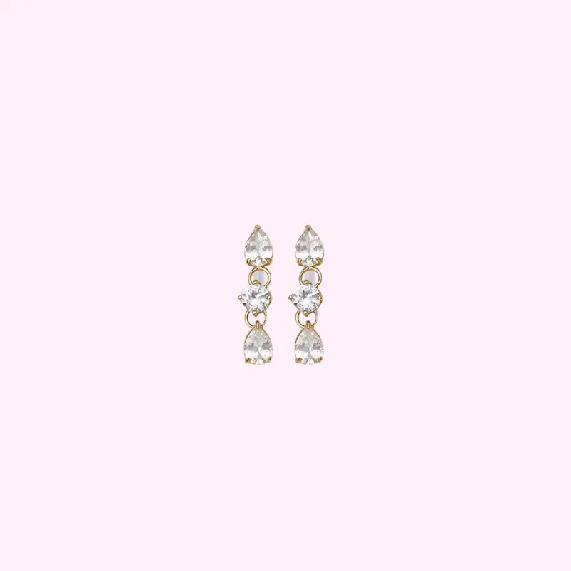 Glitter Rain Clip Oorbellen