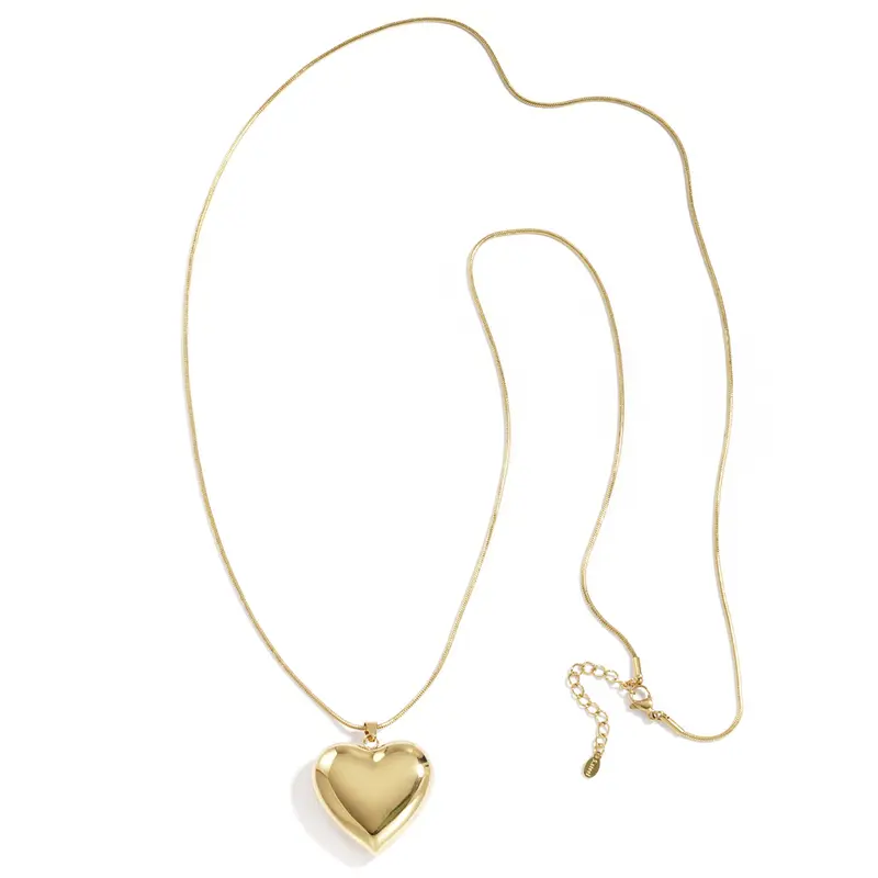 Golden Heart Glow Ketting Long Goudkleurig