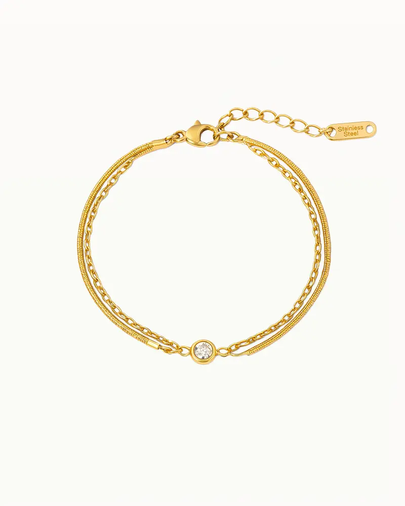 Gouden Armband met Kristallen - Elyse