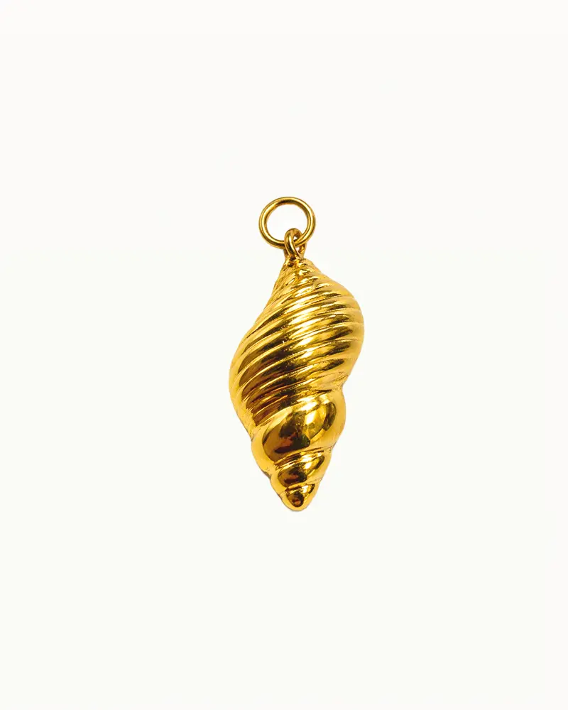 Gouden Lange Schelp Bedel - Leona