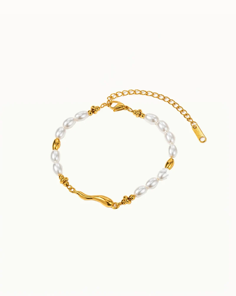 Goudkleurige Armband met Parels - Billie