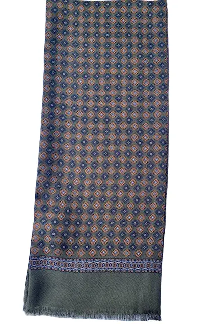Green silk scarf with print City Sport - 871753-4-5